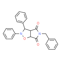 5-benzyl-2,3-diphenyltetrahydro-4H-pyrrolo[3,4-d]isoxazole-4,6(5H)-dione structure