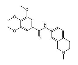 3,4,5-Trimethoxy-N-(1,2,3,4-tetrahydro-2-methylisoquinolin-7-yl)benzamide structure