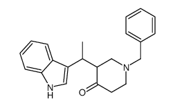 1-benzyl-3-[1-(1H-indol-3-yl)ethyl]piperidin-4-one结构式