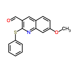 7-Methoxy-2-(phenylsulfanyl)-3-quinolinecarbaldehyde结构式