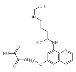 N-ethyl-N-(6-methoxyquinolin-8-yl)pentane-1,4-diamine; oxalic acid结构式