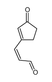 (Z)-3-oxo-1-cyclopentene-1-acrylaldehyde Structure