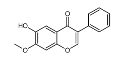 6-hydroxy-7-methoxy-3-phenylchromen-4-one结构式