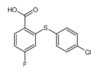 2-(4-chlorophenyl)sulfanyl-4-fluorobenzoic acid Structure