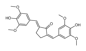 2,5-bis[(4-hydroxy-3,5-dimethoxyphenyl)methylidene]cyclopentan-1-one Structure