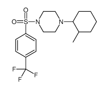 Piperazine, 1-(2-methylcyclohexyl)-4-[[4-(trifluoromethyl)phenyl]sulfonyl]- (9CI) Structure