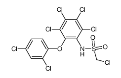 3,4,5,6,2',4'-Hexachlor-2-chlormezylamidodiphenylaether Structure