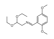 N-(2,2-diethoxyethyl)-1-(2,5-dimethoxyphenyl)methanimine结构式