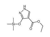 ethyl 5-trimethylsilyloxy-1H-pyrazole-4-carboxylate结构式