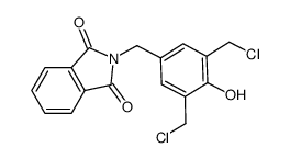 2-[3,5-bis(chloromethyl)-4-hydroxybenzyl]isoindole-1,3-dione Structure