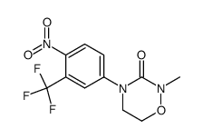 2-methyl-4-[4-nitro-3-(trifluoromethyl)-phenyl]-5,6-dihydro-2H-1,2,4-oxadiazine-3-one Structure