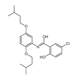 N-[2,5-bis(3-methylbutoxy)phenyl]-5-chloro-2-hydroxybenzamide Structure