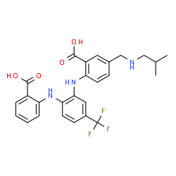 Benzoic acid,2-[[2-[(2-carboxyphenyl)amino]-5-(trifluoromethyl)phenyl]amino]-5-[[(2-methylpropyl)amino]methyl]- picture