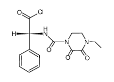 R-2-<(4-ethyl-2,3-dioxo-1-piperadinyl)formamido> phenylacetyl chloride Structure