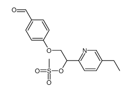 [1-(5-ethylpyridin-2-yl)-2-(4-formylphenoxy)ethyl] methanesulfonate Structure