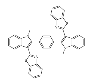 2-[2-[4-[3-(1,3-benzothiazol-2-yl)-1-methylindol-2-yl]phenyl]-1-methylindol-3-yl]-1,3-benzothiazole Structure