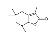 (7R,7aR)-3,5,5,7-tetramethyl-4,6,7,7a-tetrahydro-1-benzofuran-2-one结构式