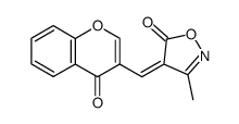 3-methyl-4-(4-oxo-4H-chromen-3-ylmethylene)-4H-isoxazol-5-one Structure