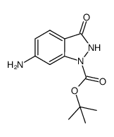 6-amino-3-oxo-2,3-dihydro-indazole-1-carboxylic acid tert-butyl ester Structure