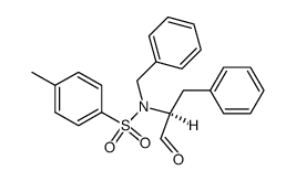 (2S)-2-(N-benzyl-p-toluenesulfonamido)-3-phenylpropanal结构式