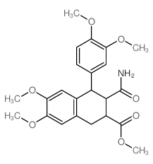 2-Naphthalenecarboxylicacid,3-(aminocarbonyl)-4-(3,4-dimethoxyphenyl)-1,2,3,4-tetrahydro-6,7-dimethoxy-,methyl ester picture