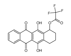 5,12-dihydroxy-1,2,3,4-tetrahydro-1-trifluoroacetoxynaphthacene-6,11-dione Structure