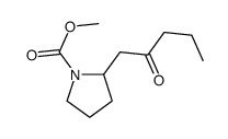 methyl 2-(2-oxopentyl)pyrrolidine-1-carboxylate Structure