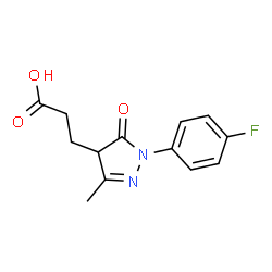 3-[1-(4-Fluorophenyl)-3-methyl-5-oxo-4,5-dihydro-1H-pyrazol-4-yl]propanoic acid picture