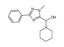 (2-Methyl-5-phenyl-2H-[1,2,4]triazol-3-yl)-piperidin-1-yl-methanol结构式