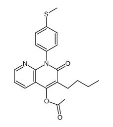 1-<4-(methylthio)phenyl>-3-n-butyl-4-acetoxy-1,8-naphthyridin-2(1H)-one Structure