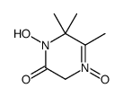 4-hydroxy-5,5,6-trimethyl-1-oxido-2H-pyrazin-1-ium-3-one结构式