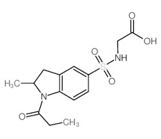 {[(2-methyl-1-propionyl-2,3-dihydro-1H-indol-5-yl)sulfonyl]amino}acetic acid Structure