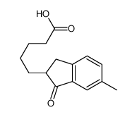 5-(5-methyl-3-oxo-1,2-dihydroinden-2-yl)pentanoic acid结构式