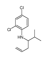 2,4-dichloro-N-(2-methylhex-5-en-3-yl)aniline结构式