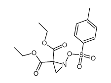 1-tosyloxyaziridine-2,2-dicarboxylic acid ethyl ester Structure