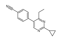 4-(2-环丙基-4-乙基-5-嘧啶)苯甲腈结构式