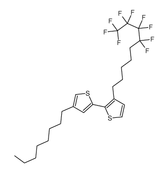 2-[3-(6,6,7,7,8,8,9,9,9-nonafluorononyl)thiophen-2-yl]-4-octylthiophene结构式