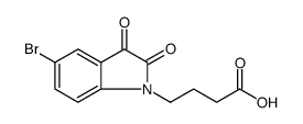 1H-Indole-1-butanoic acid, 5-bromo-2,3-dihydro-2,3-dioxo Structure