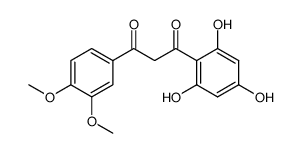 1-(3,4-dimethoxyphenyl)-3-(2,4,6-trihydroxyphenyl)propane-1,3-dione结构式