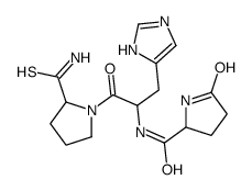 N-[1-(2-carbamothioylpyrrolidin-1-yl)-3-(1H-imidazol-5-yl)-1-oxopropan-2-yl]-5-oxopyrrolidine-2-carboxamide Structure