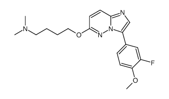 {4-[3-(3-fluoro-4-methoxy-phenyl)-imidazo[1,2-b]pyridazin-6-yloxy]-butyl}-dimethyl-amine结构式