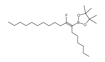 (E)-2-(8-fluorooctadec-7-en-7-yl)-4,4,5,5-tetramethyl-1,3,2-dioxaborolane Structure