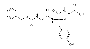 N-[N-(N-benzyloxycarbonyl-glycyl)-L-tyrosyl]-glycine结构式