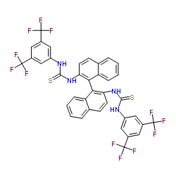 N,N''-(1R)-[1,1'-binaphthalene]-2,2'-diylbis[N'-[3,5-bis(trifluoromethyl)phenyl]-Thiourea Structure