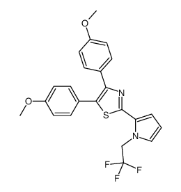 4,5-bis(4-methoxyphenyl)-2-[1-(2,2,2-trifluoroethyl)pyrrol-2-yl]-1,3-thiazole Structure