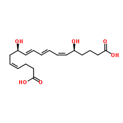 18-hydroxy-18-oxo-dinorleukotriene B4结构式