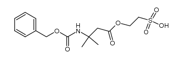 2-(3-(benzyloxycarbonylamino)-3-methylbutanoyloxy)ethanesulfonic acid结构式