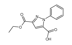 1-phenyl-1H-pyrazole-3,5-dicarboxylic acid 3-ethyl ester Structure