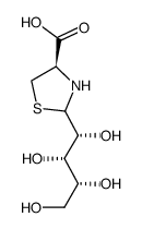 2-D-Xylo-tetrahydroxybutyl-4-R-1,3-thiazolidine-4-carboxylic Structure