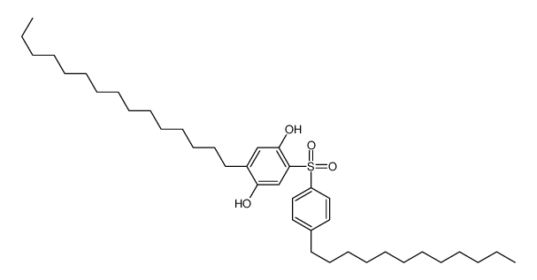 2-(4-dodecylphenyl)sulfonyl-5-pentadecylbenzene-1,4-diol结构式